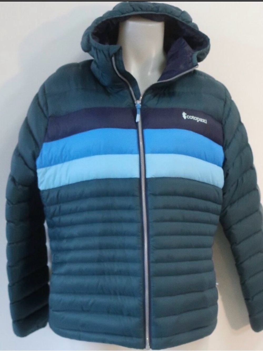 Womens Cotopaxi Fuego Zip Puffer Down Hooded Jacket Coat L